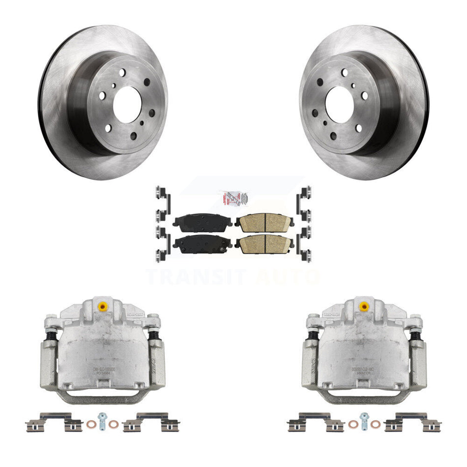Rear Brake Caliper Rotor & Ceramic Pad Kit For Chevrolet GMC Sierra 1500 Silverado Tahoe KC8-101114N