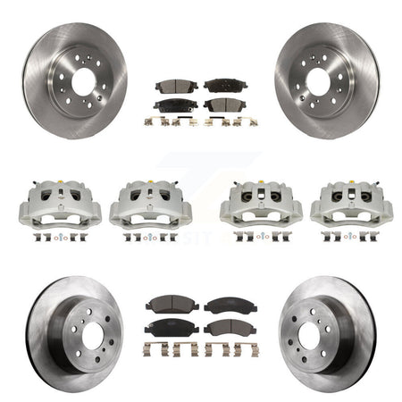 Front Rear Brake Caliper Rotor And Ceramic Pad Kit (10Pc) For 2016 Chevrolet Suburban HD KC8-101116T