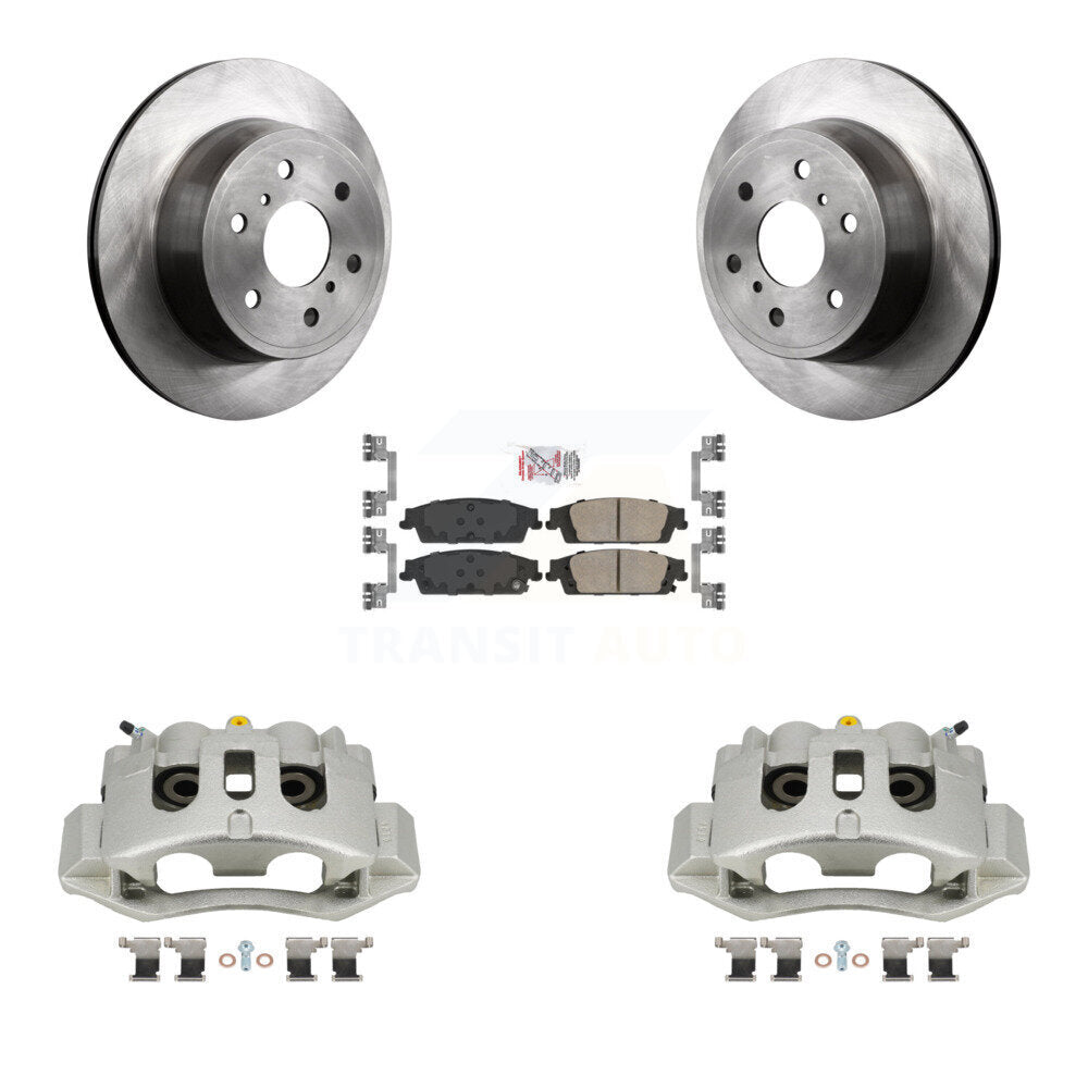 Rear Disc Brake Caliper Rotors And Ceramic Pads Kit For Chevrolet Suburban HD KC8-101117N