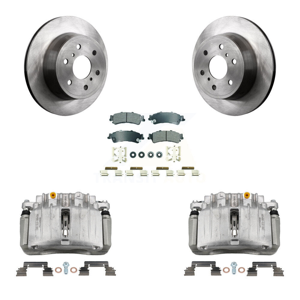 Rear Disc Brake Caliper Rotors And Semi-Metallic Pads Kit For GMC Sierra 1500 Classic KC8-101119N