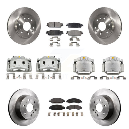 Front Rear Brake Caliper Rotor Semi-Metallic Pad Kit (10Pc) For Chevrolet Silverado 1500 KC8-101120P