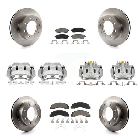 Front Rear Disc Brake Caliper Rotor And Ceramic Pad Kit (10Pc) For Ford F-250 Super Duty KC8-101121C