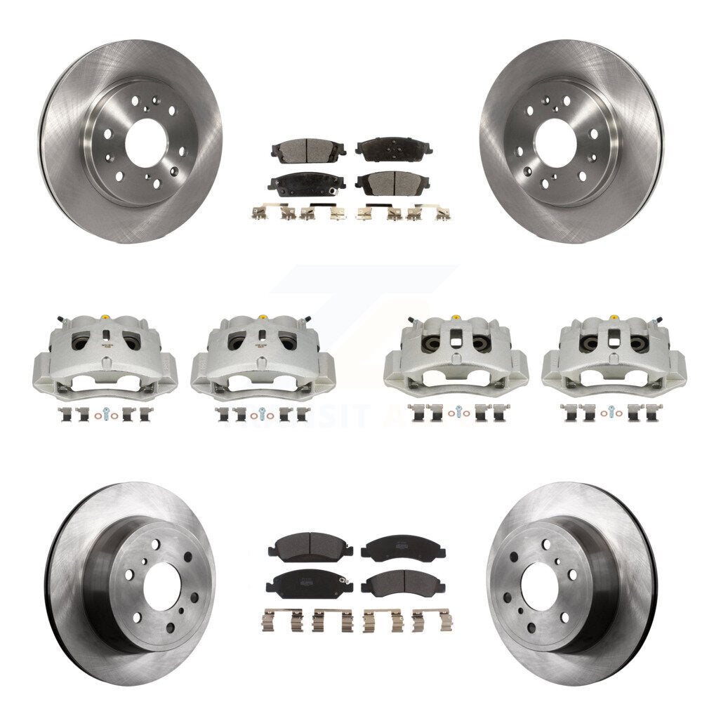 Front Rear Brake Caliper Rotor Semi-Metallic Pad Kit (10Pc) For 16 Chevrolet Suburban HD KC8-101121P