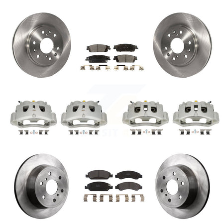 Front Rear Brake Caliper Rotor Semi-Metallic Pad Kit (10Pc) For 16 Chevrolet Suburban HD KC8-101121P