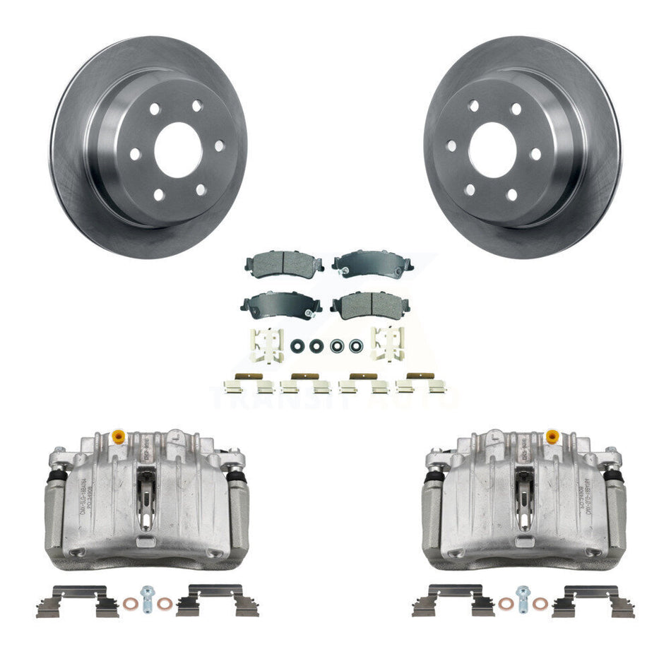 Rear Brake Caliper Rotors Semi-Metallic Pad Kit For Chevrolet Silverado 1500 Classic GMC KC8-101122N