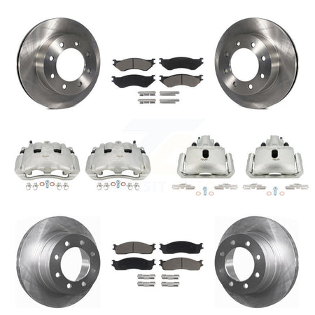 Front Rear Disc Brake Caliper Rotors And Ceramic Pads Kit (10Pc) For Dodge Ram 1500 KC8-101125C