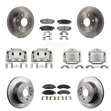 Front Rear Disc Brake Caliper Rotor And Semi-Metallic Pad Kit (10Pc) For GMC Sierra 1500 KC8-101125P
