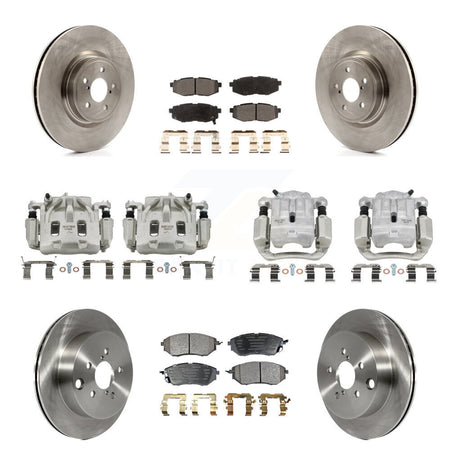 Front Rear Brake Caliper Rotor Ceramic Pad Kit (10Pc) For 2014-2018 Subaru Forester 2.0L KC8-101125T
