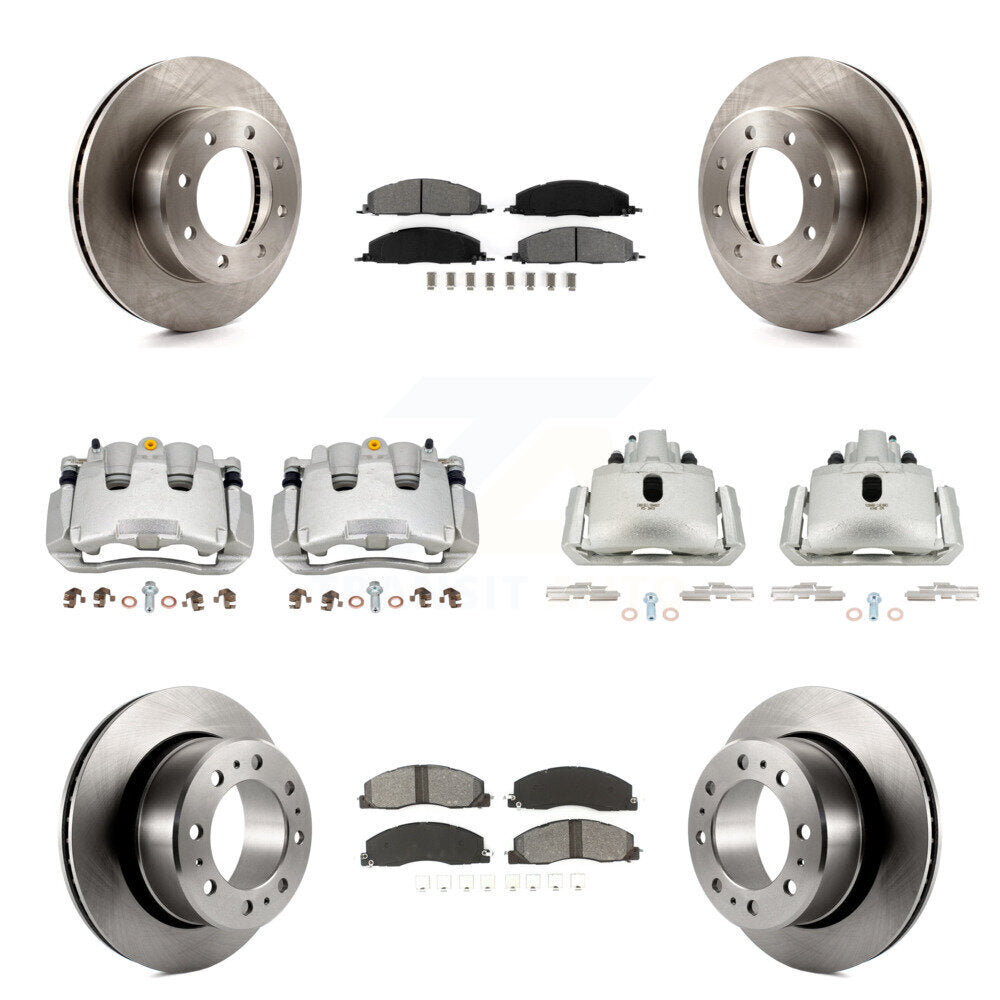 Front Rear Disc Brake Caliper Rotors And Semi-Metallic Pads Kit (10Pc) For Ram 1500 KC8-101129S