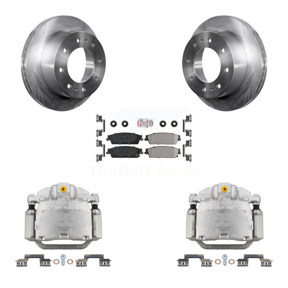 Rear Brake Caliper Rotors Semi-Metallic Pad Kit For 2011 Chevrolet Silverado 1500 Hybrid KC8-101130N
