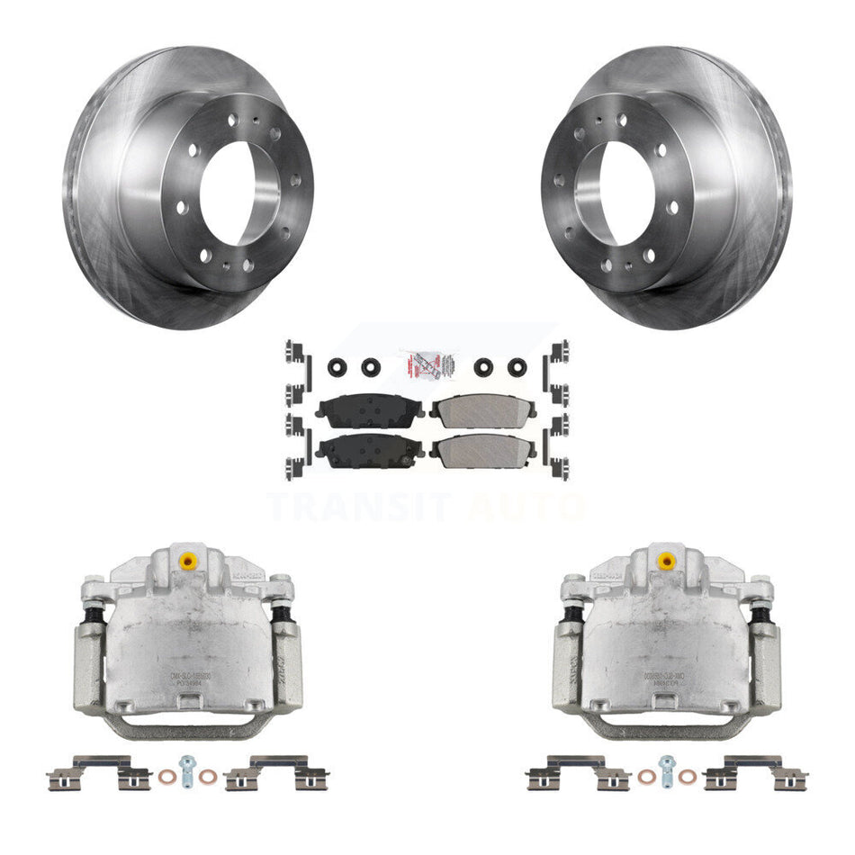 Rear Brake Caliper Rotors Semi-Metallic Pad Kit For 2011 Chevrolet Silverado 1500 Hybrid KC8-101130N