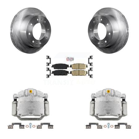 Rear Disc Brake Caliper Rotor & Ceramic Pad Kit For 2011 Chevrolet Silverado 1500 Hybrid KC8-101131N