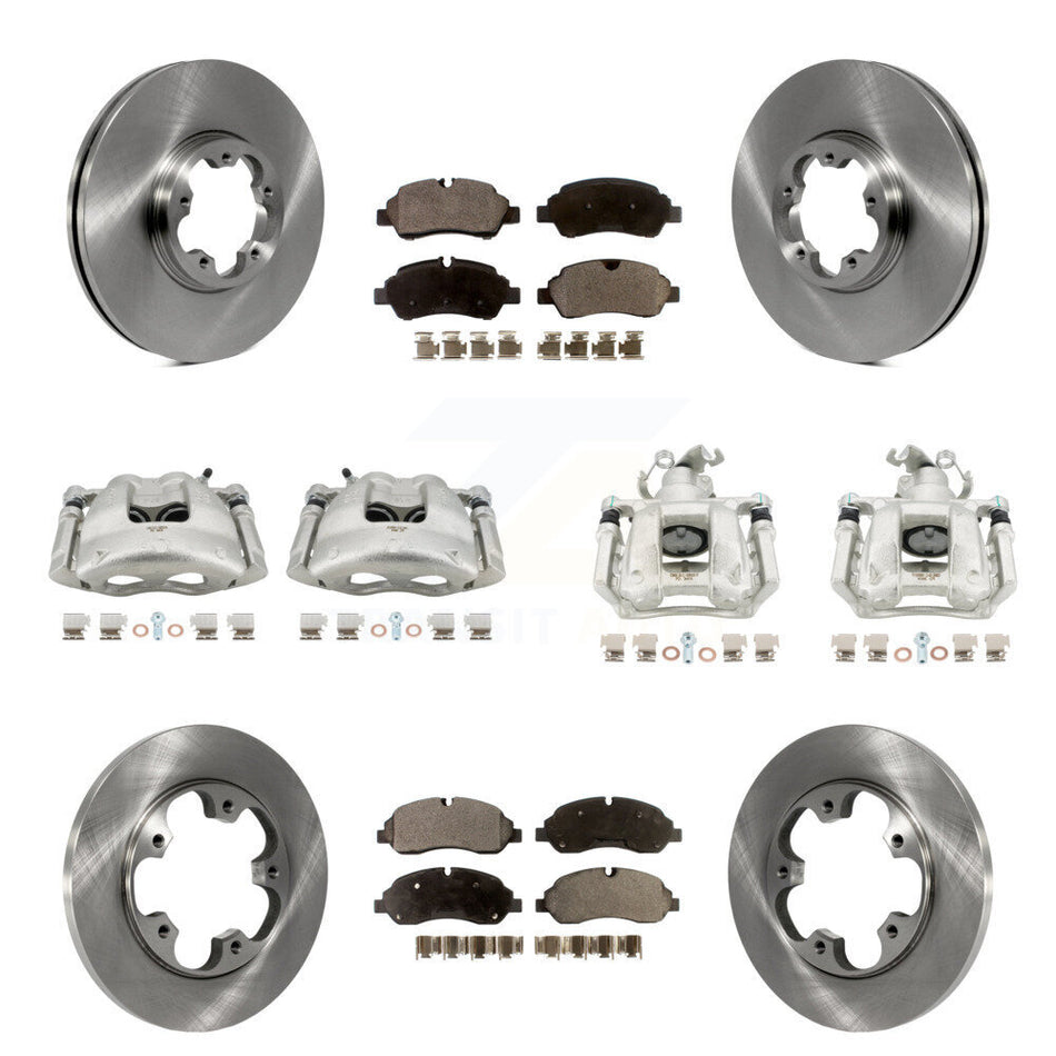 Front Rear Brake Caliper Rotor & Ceramic Pad Kit (10Pc) For Ford Transit-250 Transit-150 KC8-101138T