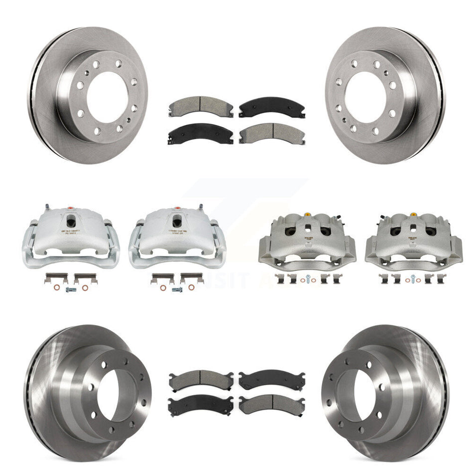 Front Rear Brake Caliper Rotor & Semi-Metallic Pad Kit (10Pc) For Chevrolet Express 4500 KC8-101139S