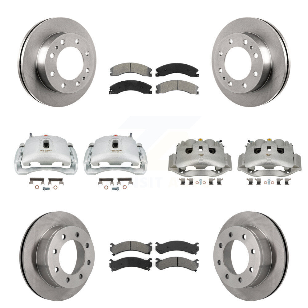 Front Rear Brake Caliper Rotor & Semi-Metallic Pad Kit (10Pc) For Chevrolet Express 4500 KC8-101140S