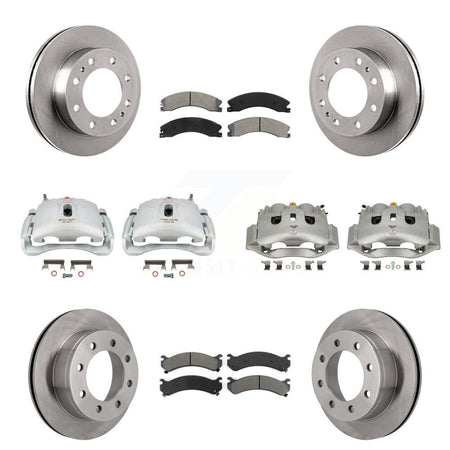 Front Rear Brake Caliper Rotor & Semi-Metallic Pad Kit (10Pc) For Chevrolet Express 4500 KC8-101140S