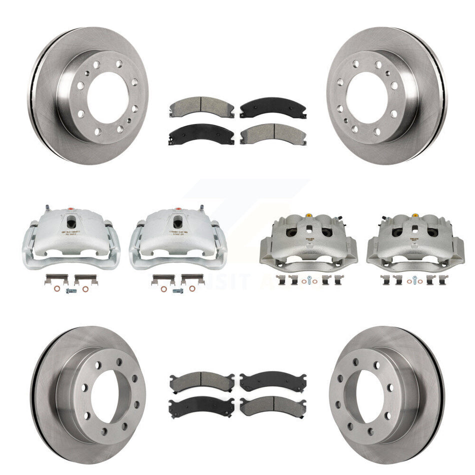 Front Rear Brake Caliper Rotor & Semi-Metallic Pad Kit (10Pc) For Chevrolet Express 4500 KC8-101140S