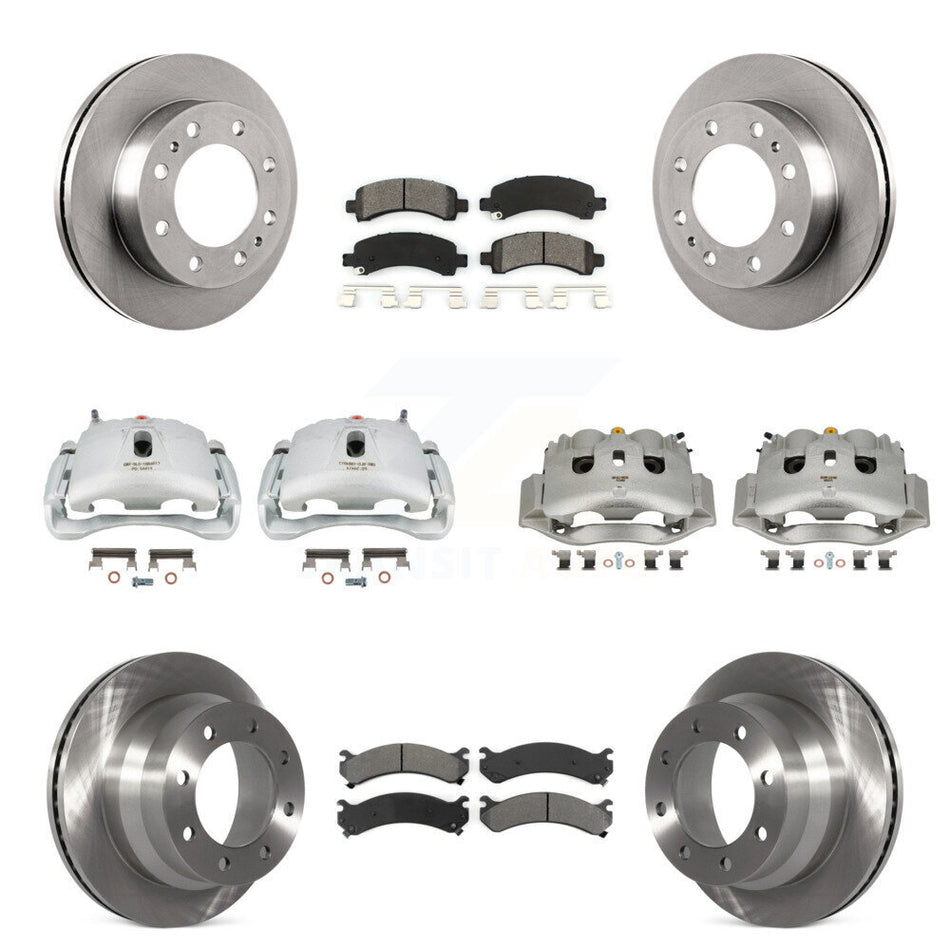Front Rear Brake Caliper Rotor & Semi-Metallic Pad Kit (10Pc) For Chevrolet Express 4500 KC8-101141S