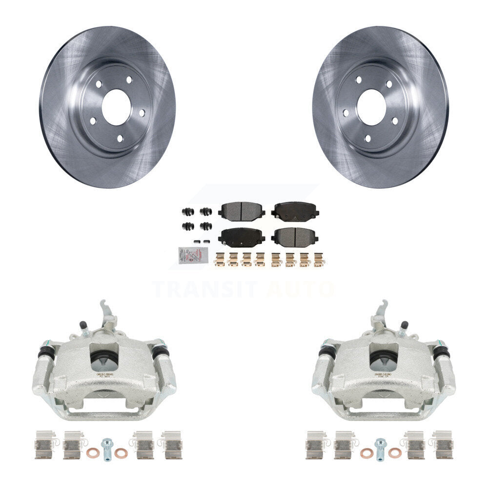 Rear Disc Brake Caliper Rotors And Semi-Metallic Pads Kit For 2014-2020 Dodge Journey KC8-101145N