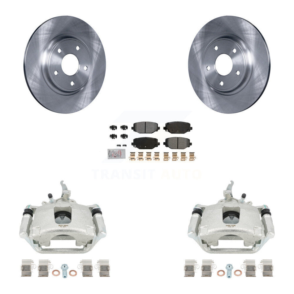 Rear Disc Brake Caliper Rotors And Semi-Metallic Pads Kit For 2014-2020 Dodge Journey KC8-101145N