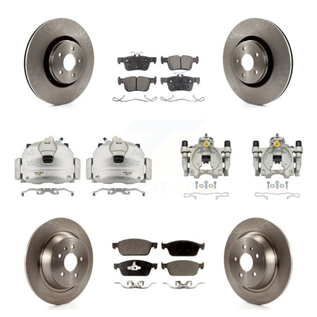 Front Rear Disc Brake Caliper Rotors And Ceramic Pads Kit (10Pc) For Lincoln MKC KC8-101145T