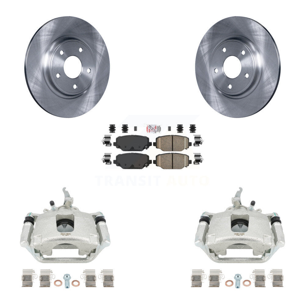 Rear Disc Brake Caliper Rotors And Ceramic Pads Kit For 2014-2020 Dodge Journey KC8-101146N