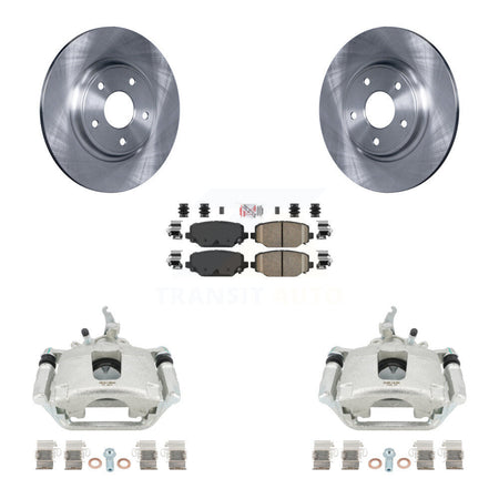 Rear Disc Brake Caliper Rotors And Ceramic Pads Kit For 2014-2020 Dodge Journey KC8-101146N