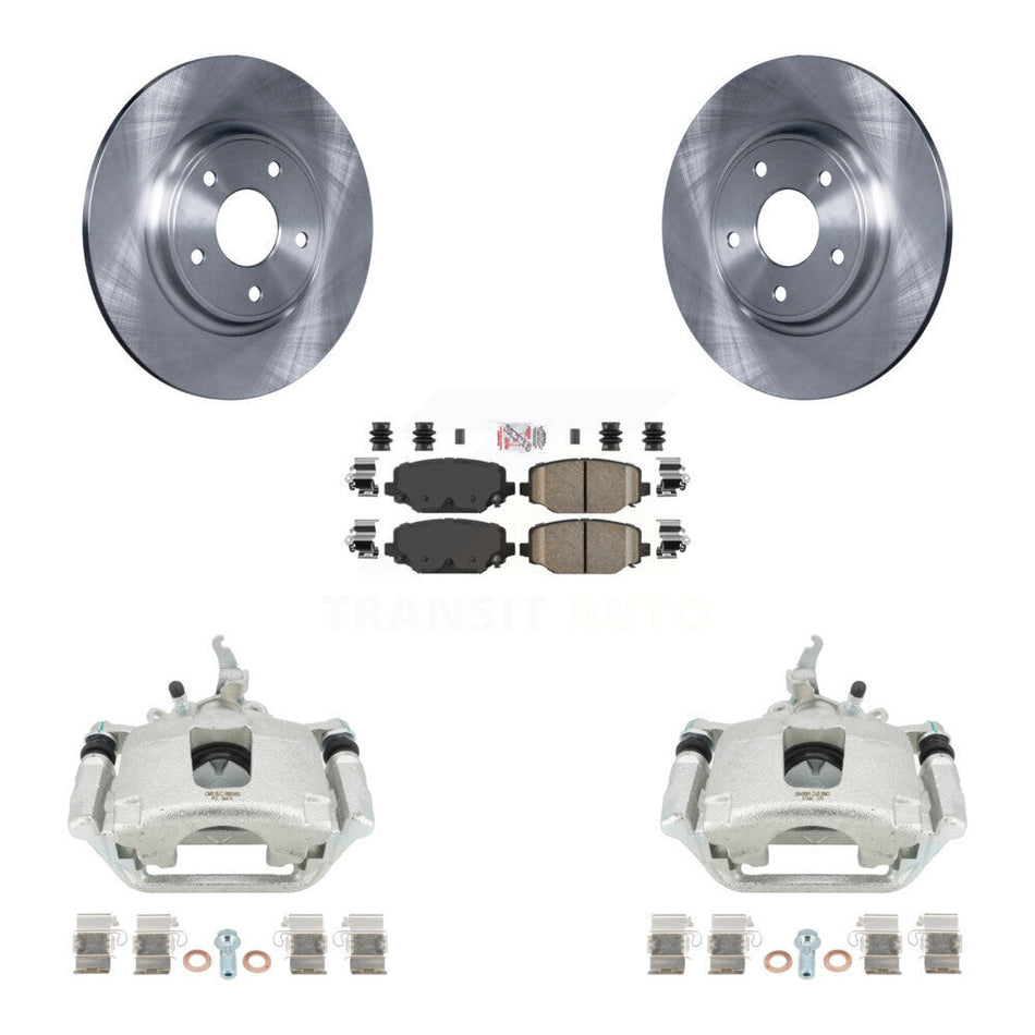 Rear Disc Brake Caliper Rotors And Ceramic Pads Kit For 2014-2020 Dodge Journey KC8-101146N