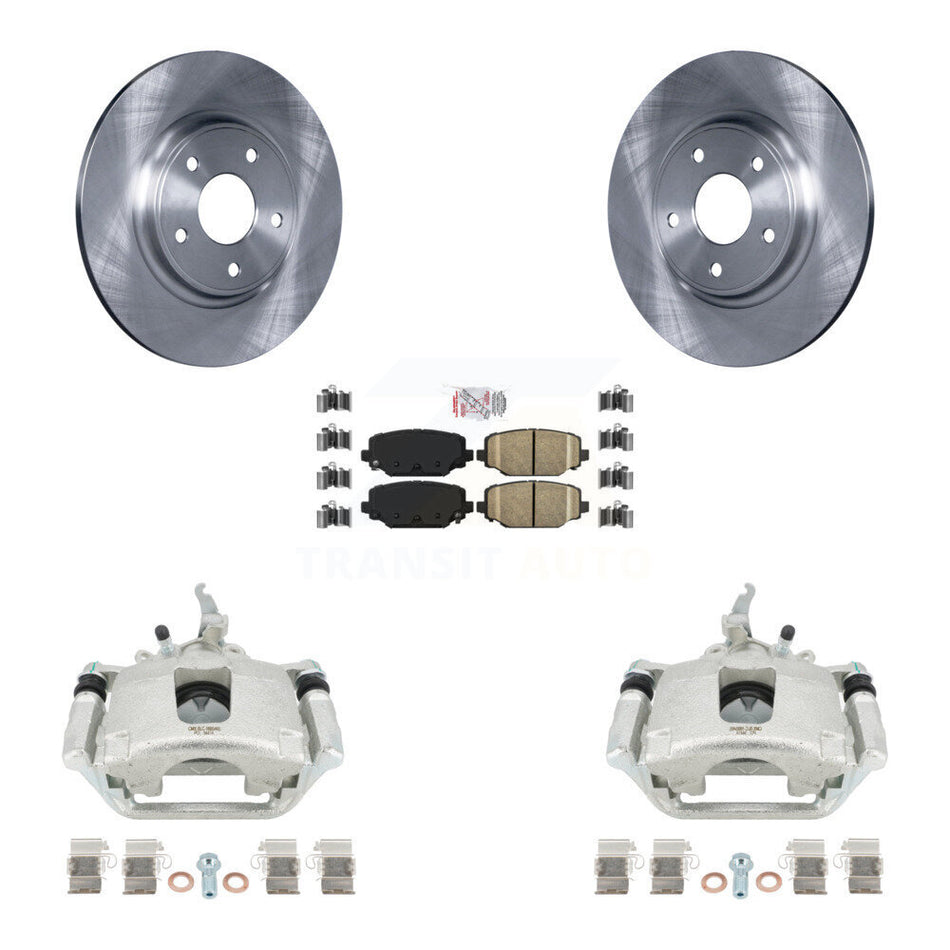 Rear Disc Brake Caliper Rotors And Ceramic Pads Kit For 2014-2020 Dodge Journey KC8-101147N