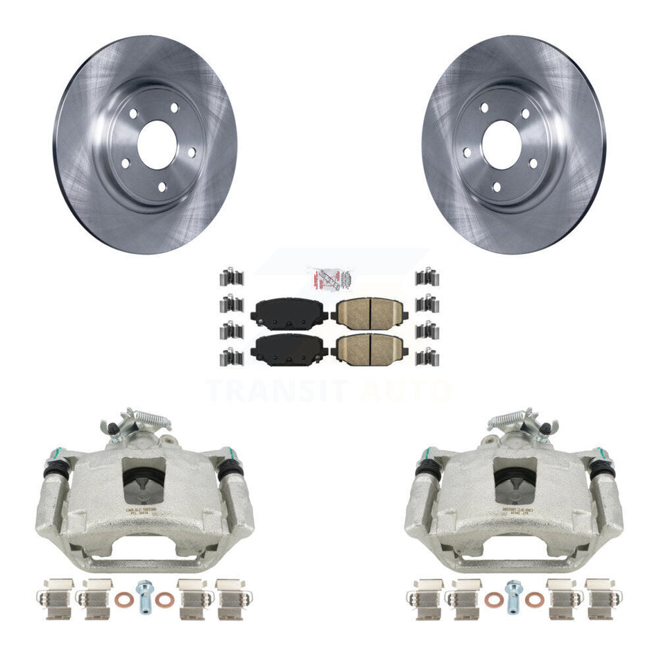 Rear Disc Brake Caliper Rotors And Ceramic Pads Kit For Dodge Grand Caravan KC8-101150N by Transit Auto