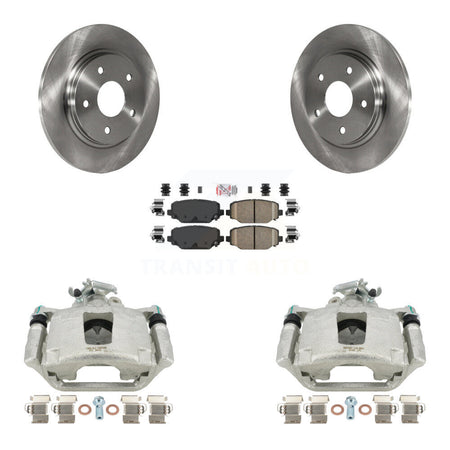 Rear Disc Brake Caliper Rotors And Ceramic Pads Kit For 2017-2018 Dodge Grand Caravan With Single Piston Front KC8-101152N by Transit Auto