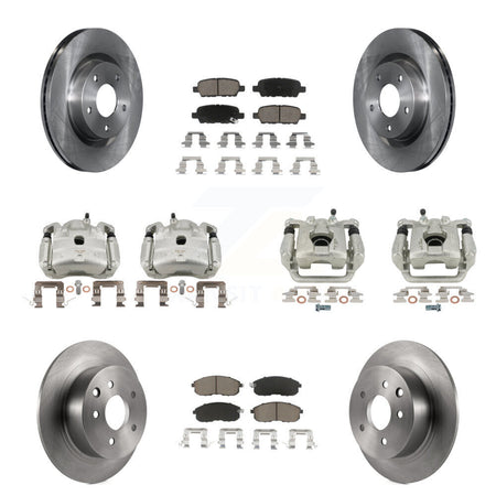 Front Rear Disc Brake Caliper Rotors And Ceramic Pads Kit (10Pc) For Nissan Altima KC8-101154C