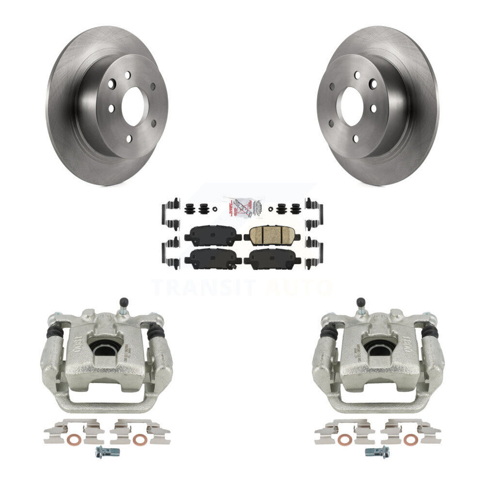 Rear Disc Brake Caliper Rotors And Ceramic Pads Kit For 2010-2012 Nissan Altima KC8-101155N