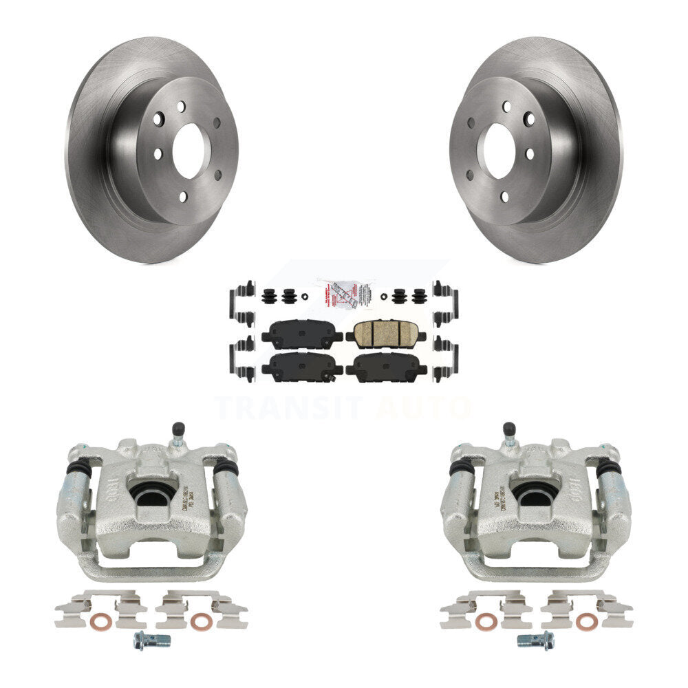 Rear Disc Brake Caliper Rotors And Ceramic Pads Kit For 2013-2018 Nissan Altima KC8-101159N by Transit Auto