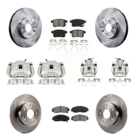 Front Rear Brake Caliper Rotor & Semi-Metallic Pad Kit (10Pc) For Honda Accord Acura TSX KC8-101159S