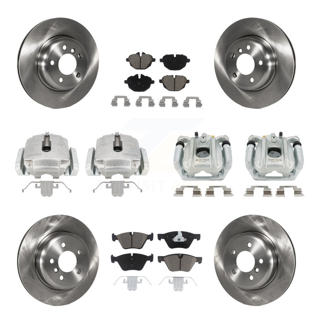Front Rear Disc Brake Caliper Rotors And Ceramic Pads Kit (10Pc) For BMW 528i xDrive KC8-101161C