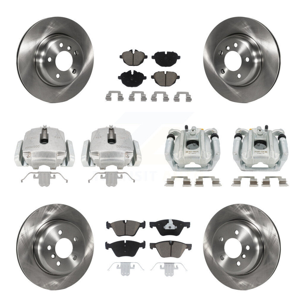 Front Rear Disc Brake Caliper Rotors And Ceramic Pads Kit (10Pc) For BMW 528i xDrive KC8-101161C