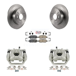 Rear Disc Brake Caliper Rotors And Ceramic Pads Kit For 2007-2009 Nissan Altima KC8-101162N