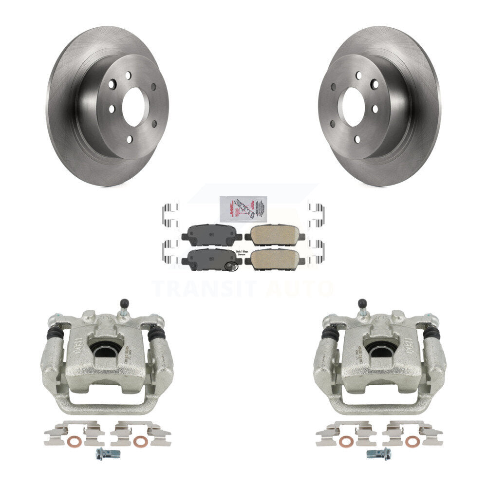 Rear Disc Brake Caliper Rotors And Ceramic Pads Kit For 2007-2008 Nissan Maxima KC8-101164N by Transit Auto