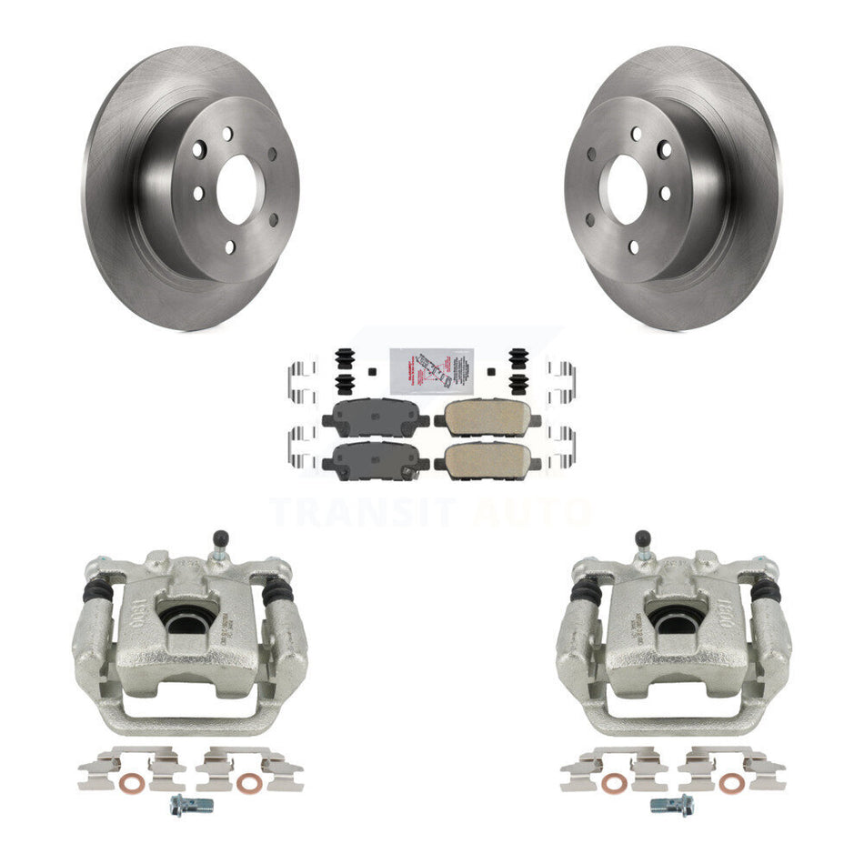 Rear Disc Brake Caliper Rotors And Ceramic Pads Kit For 2007-2008 Nissan Maxima KC8-101165N