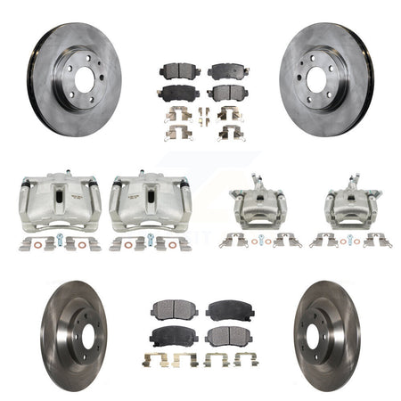 Front Rear Brake Caliper Rotor And Semi-Metallic Pad Kit (10Pc) For 2013-2015 Mazda CX-5 KC8-101166P