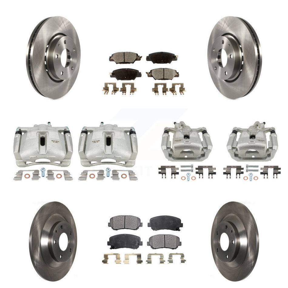 Front Rear Disc Brake Caliper Rotors And Ceramic Pads Kit (10Pc) For Mazda CX-5 KC8-101166T