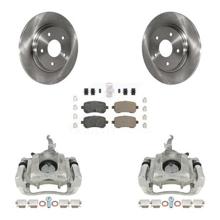 Rear Disc Brake Caliper Rotors And Ceramic Pads Kit For 2009-2011 Dodge Journey KC8-101168N