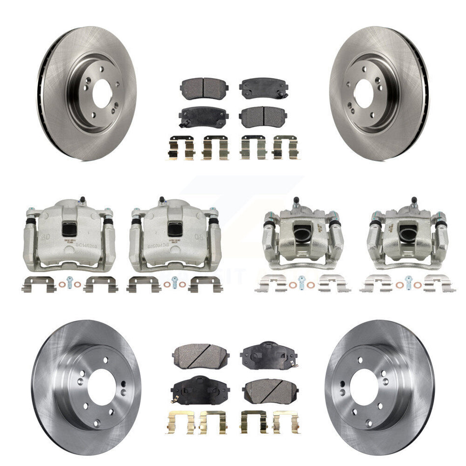 Front Rear Brake Caliper Rotor & Ceramic Pad Kit (10Pc) For Hyundai Tucson From 05 08 15 KC8-101168T