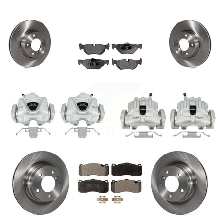 Front Rear Disc Brake Caliper Rotors And Semi-Metallic Pads Kit (10Pc) For 2012 BMW 328i Coupe with 3.0L With 340mm Diameter Rotor KC8-101170P by Transit Auto