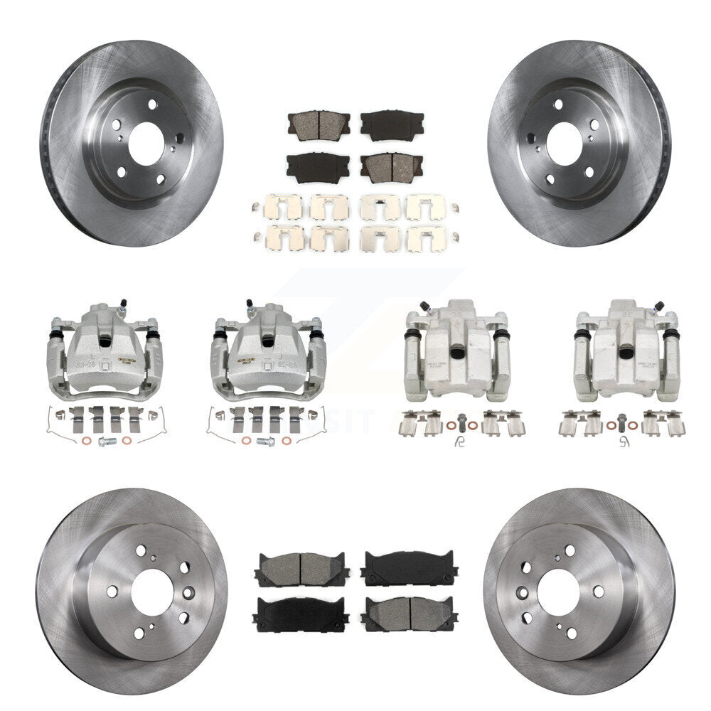 Front Rear Brake Caliper Rotor Semi-Metallic Pad Kit (10Pc) For Toyota Camry Lexus ES350 KC8-101171S