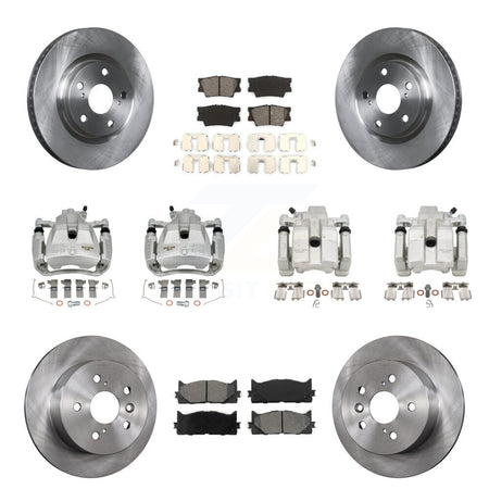 Front Rear Brake Caliper Rotor Semi-Metallic Pad Kit (10Pc) For Toyota Camry Lexus ES350 KC8-101171S