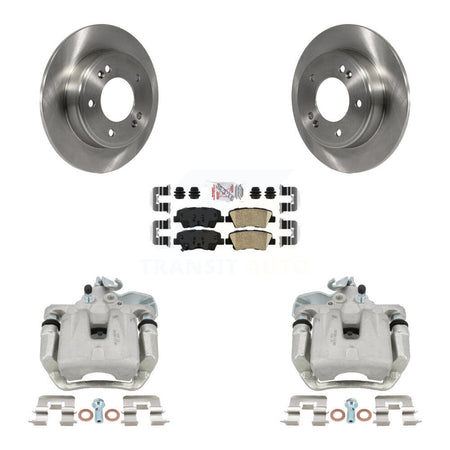 Rear Disc Brake Caliper Rotors And Ceramic Pads Kit For 2014-2016 Kia Soul KC8-101173N