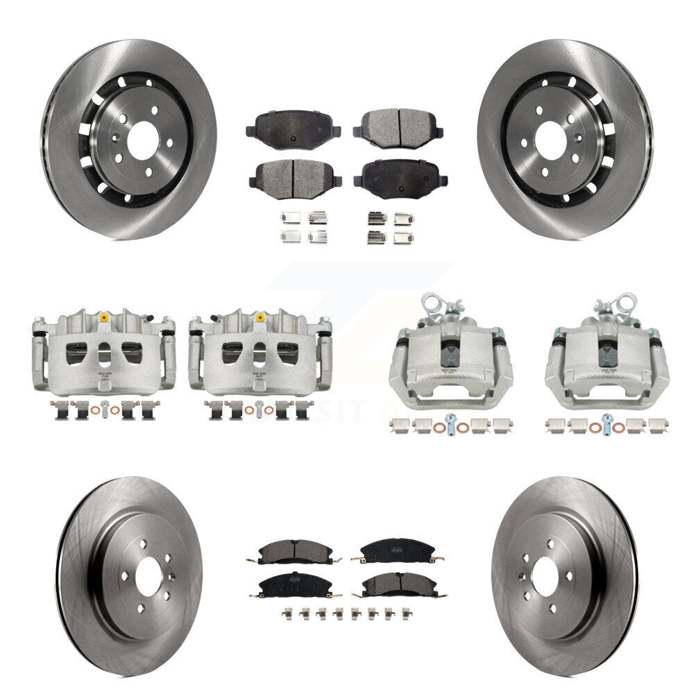 Front Rear Brake Caliper Rotor & Ceramic Pad Kit (10Pc) For Ford Explorer Police Utility KC8-101176T
