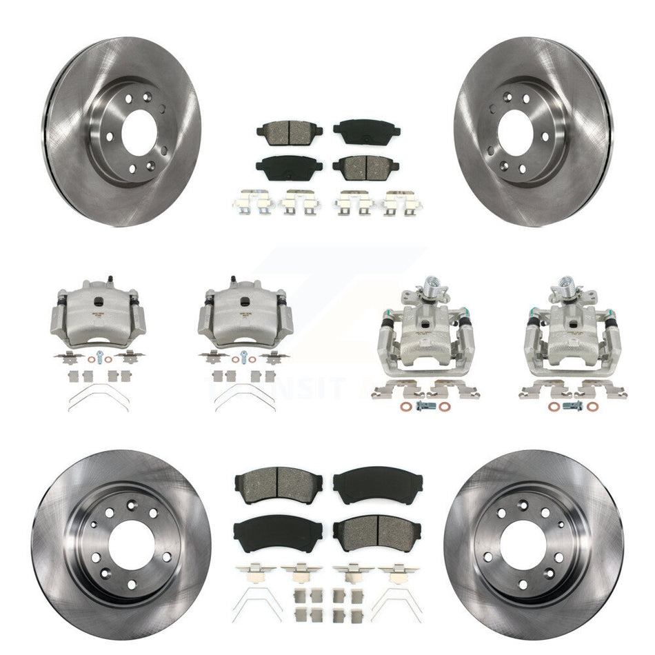Front Rear Brake Caliper Rotors Semi-Metallic Pad Kit (10Pc) For Ford Fusion Mazda 6 MKZ KC8-101178S